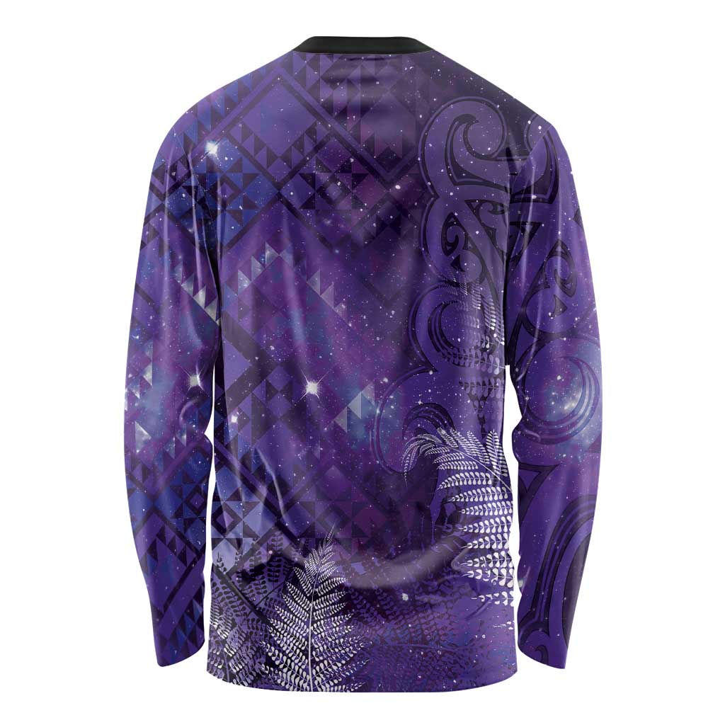 Aotearoa Taniko Matariki Long Sleeve Shirt Cosmic Violet
