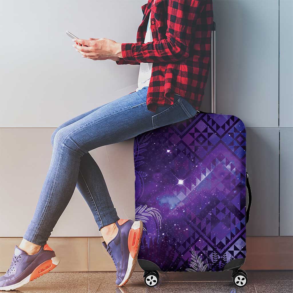 Aotearoa Taniko Matariki Luggage Cover Cosmic Violet