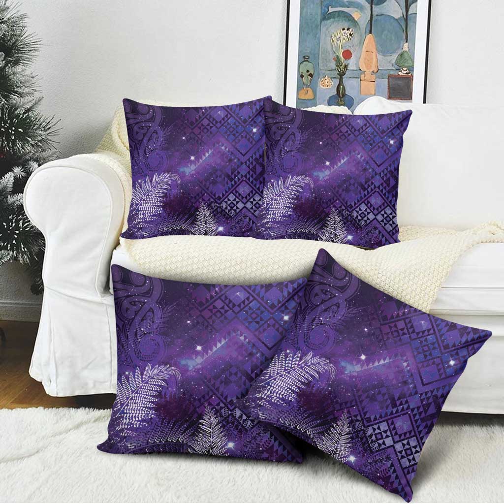 Aotearoa Taniko Matariki Pillow Cover Cosmic Violet