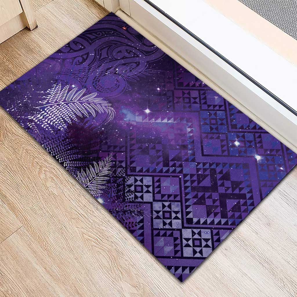 Aotearoa Taniko Matariki Rubber Doormat Cosmic Violet