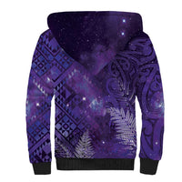 Aotearoa Taniko Matariki Sherpa Hoodie Cosmic Violet