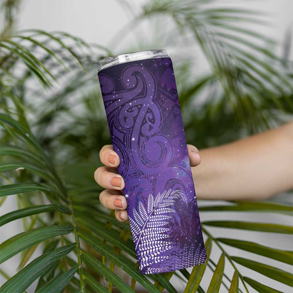 Aotearoa Taniko Matariki Skinny Tumbler Cosmic Violet