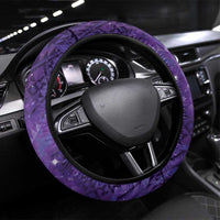 Aotearoa Taniko Matariki Steering Wheel Cover Cosmic Violet