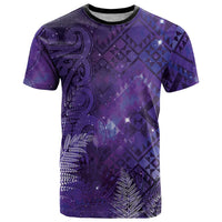 Aotearoa Taniko Matariki T Shirt Cosmic Violet
