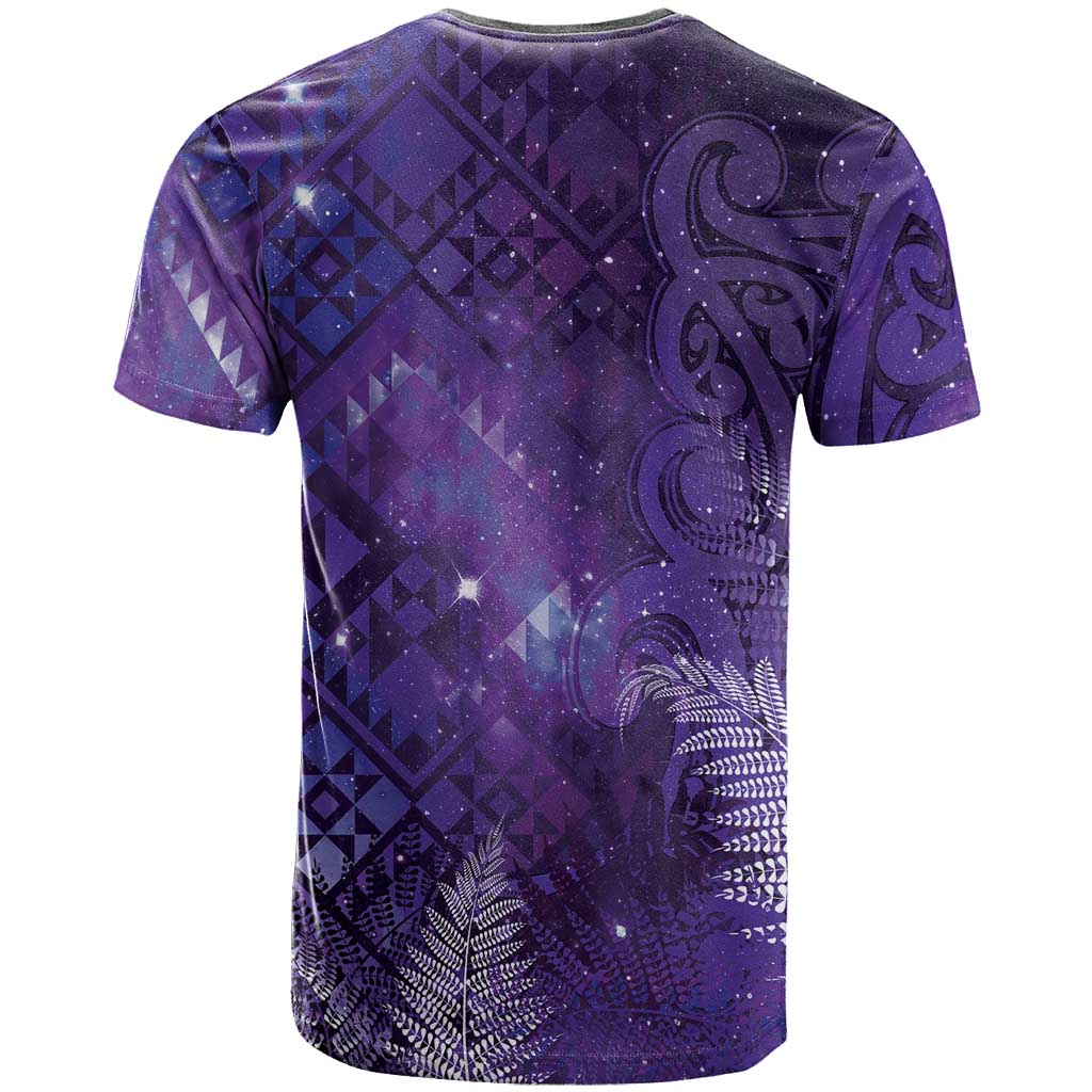 Aotearoa Taniko Matariki T Shirt Cosmic Violet