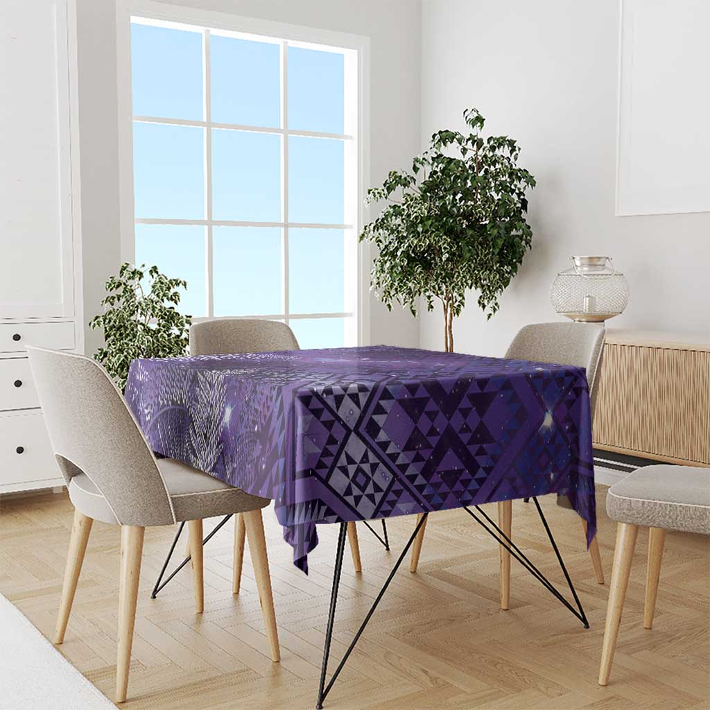 Aotearoa Taniko Matariki Tablecloth Cosmic Violet