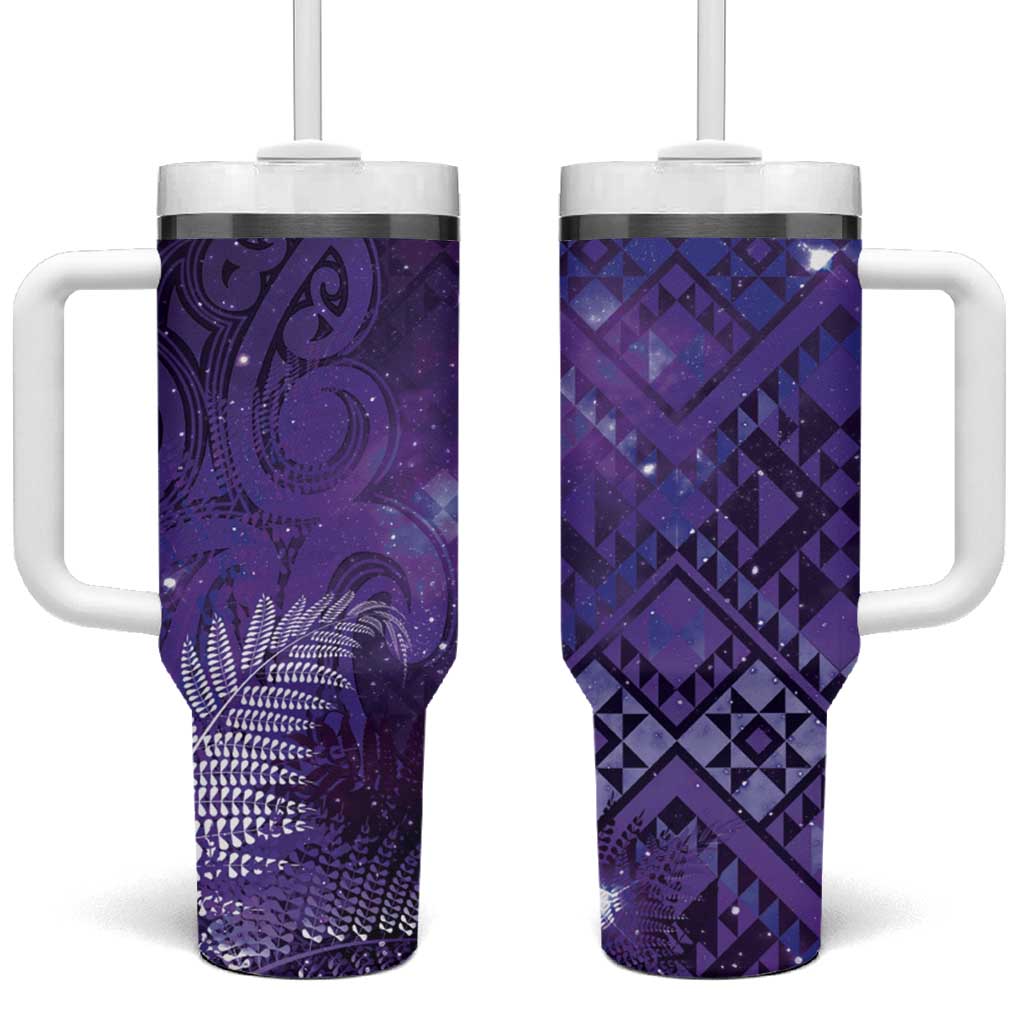 Aotearoa Taniko Matariki Tumbler With Handle Cosmic Violet
