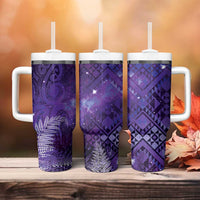 Aotearoa Taniko Matariki Tumbler With Handle Cosmic Violet