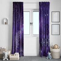 Aotearoa Taniko Matariki Window Curtain Cosmic Violet