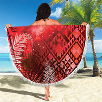 Aotearoa Taniko Matariki Beach Blanket Cosmic Red