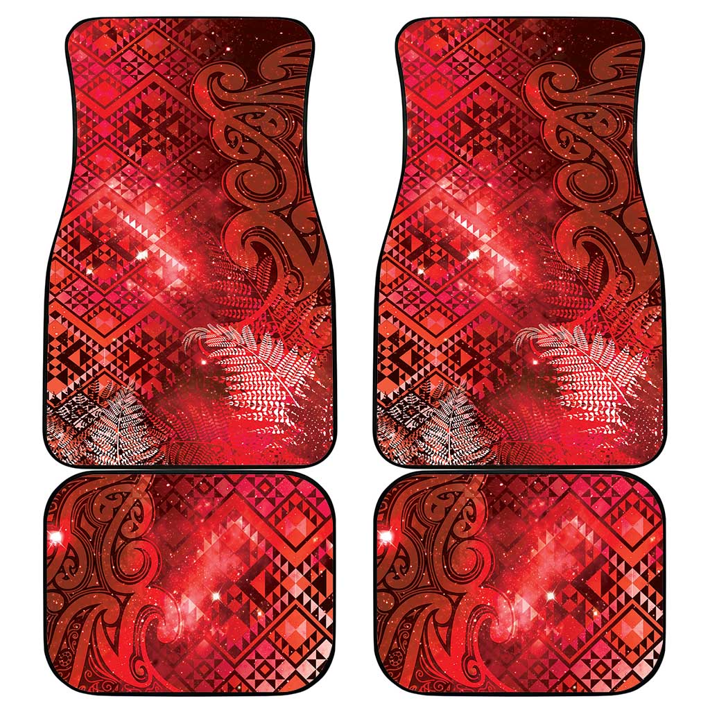 Aotearoa Taniko Matariki Car Mats Cosmic Red