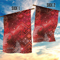 Aotearoa Taniko Matariki Garden Flag Cosmic Red