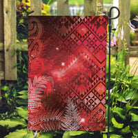 Aotearoa Taniko Matariki Garden Flag Cosmic Red