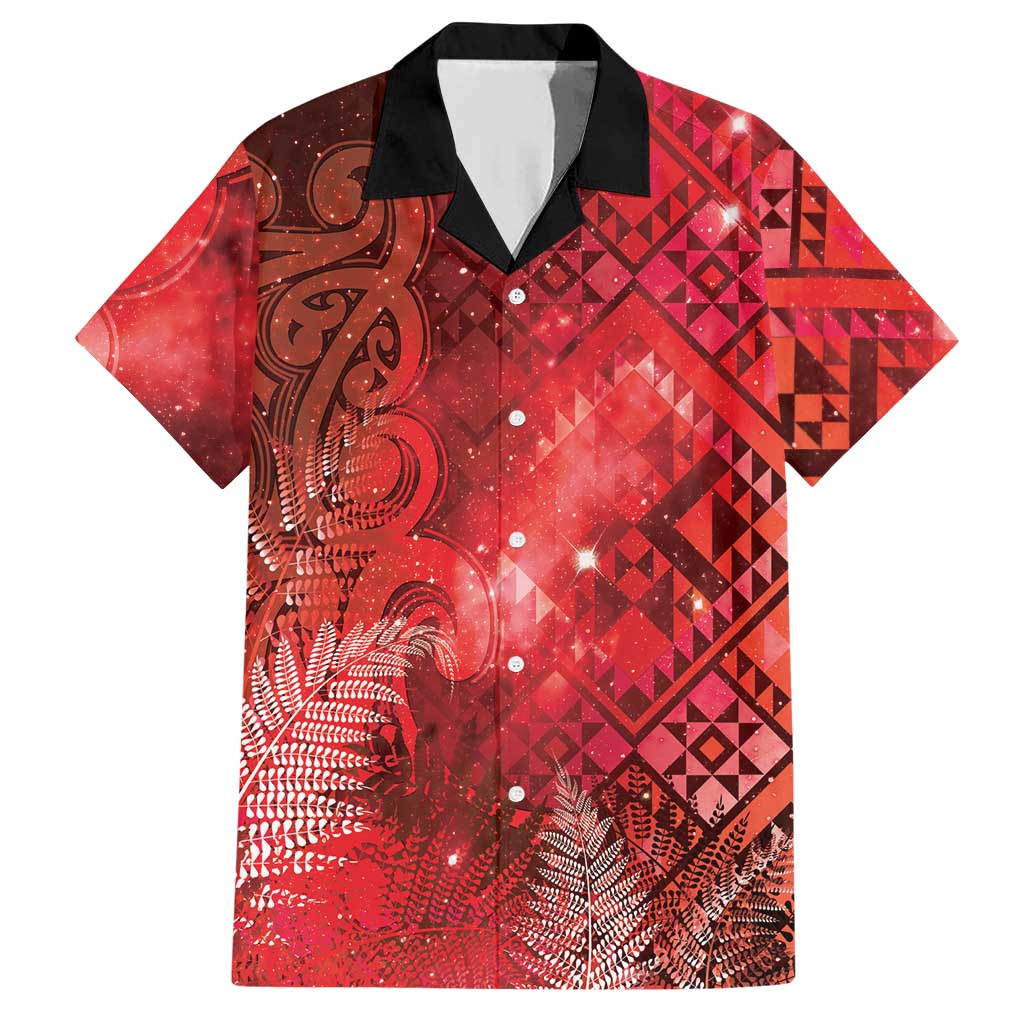 Aotearoa Taniko Matariki Hawaiian Shirt Cosmic Red