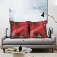 Aotearoa Taniko Matariki Pillow Cover Cosmic Red