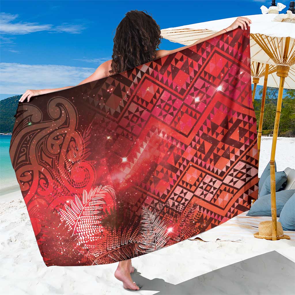 Aotearoa Taniko Matariki Sarong Cosmic Red