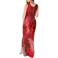 Aotearoa Taniko Matariki Tank Maxi Dress Cosmic Red