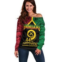 Vanuatu 44th Independence Anniversary Off Shoulder Sweater