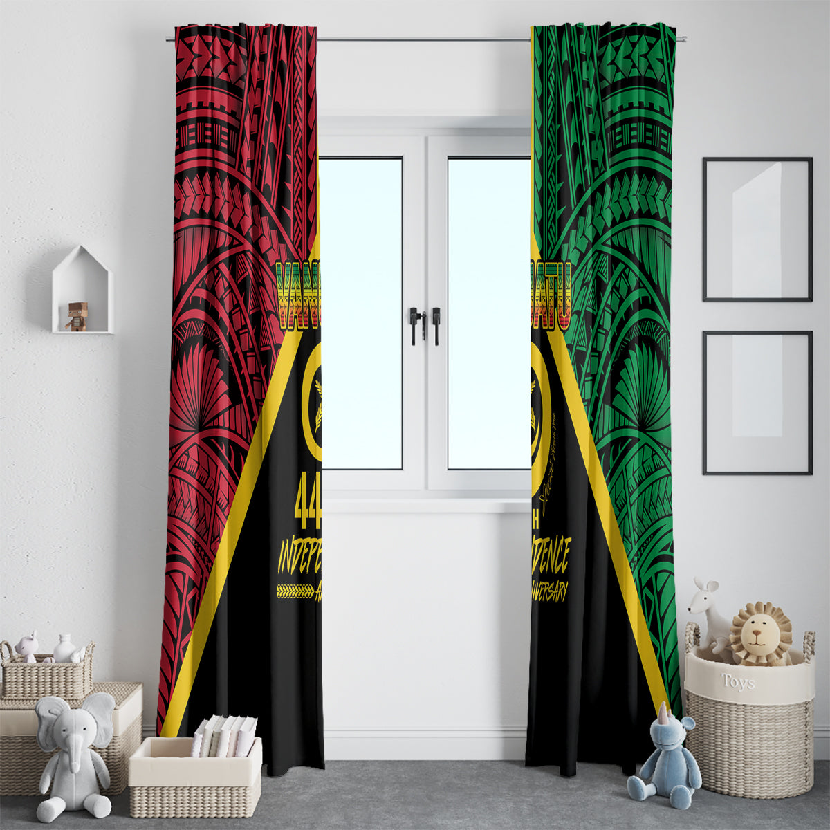 Vanuatu 44th Independence Anniversary Window Curtain