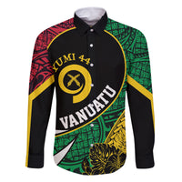 Vanuatu Independence Day Yumi 44 Family Matching Long Sleeve Bodycon Dress and Hawaiian Shirt LT7 Dad's Shirt - Long Sleeve Colorful - Polynesian Pride