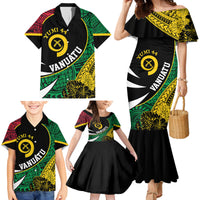 Vanuatu Independence Day Yumi 44 Family Matching Mermaid Dress and Hawaiian Shirt LT7 - Polynesian Pride