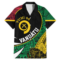 Vanuatu Independence Day Yumi 44 Family Matching Mermaid Dress and Hawaiian Shirt LT7 Dad's Shirt - Short Sleeve Colorful - Polynesian Pride