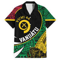 Vanuatu Independence Day Yumi 44 Family Matching Short Sleeve Bodycon Dress and Hawaiian Shirt LT7 Dad's Shirt - Short Sleeve Colorful - Polynesian Pride