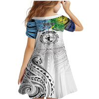 Malampa Fiji Day Family Matching Mermaid Dress and Hawaiian Shirt Gradient Style