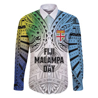 Malampa Fiji Day Family Matching Puletasi and Hawaiian Shirt Gradient Style
