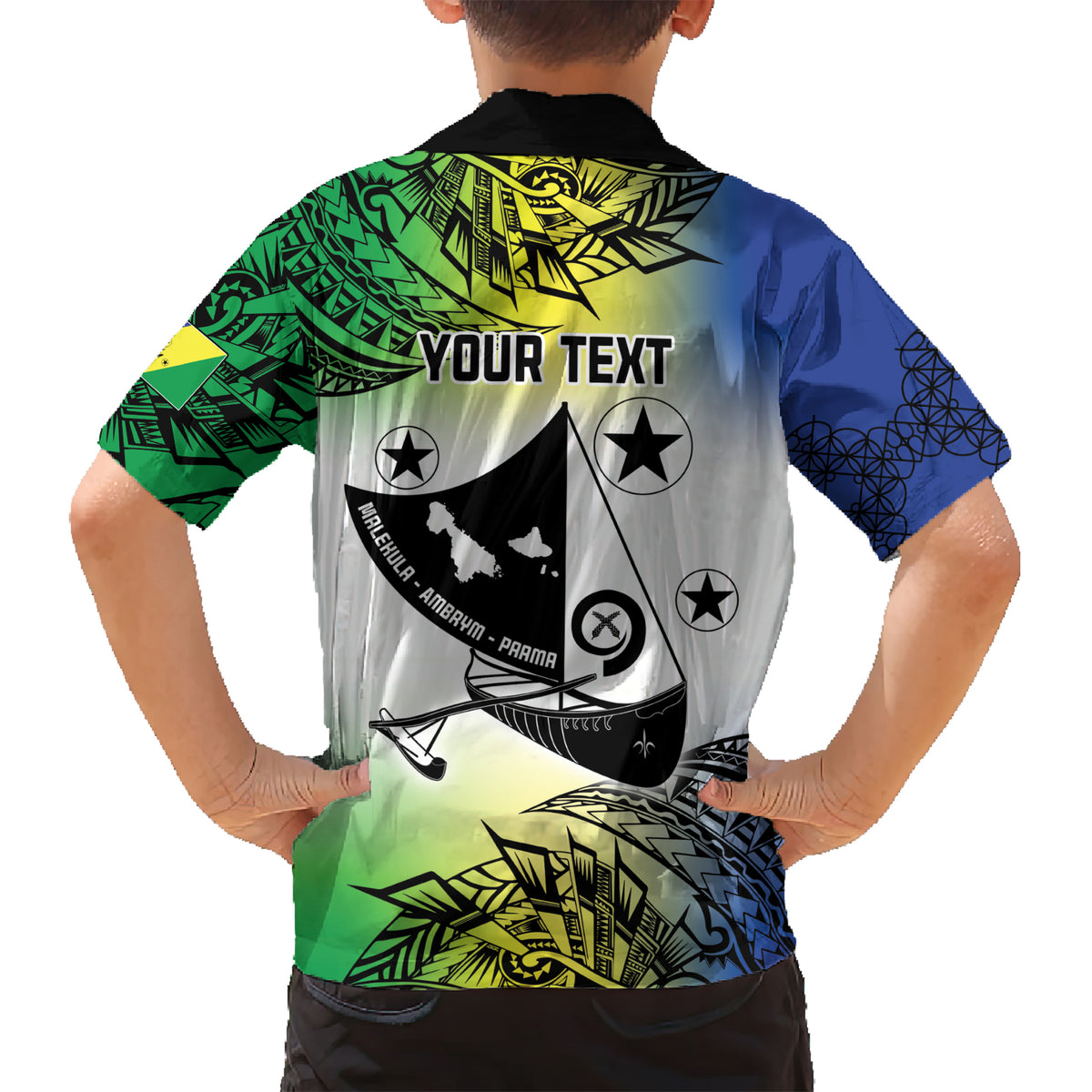 Malampa Day Kid Hawaiian Shirt Emblem Gradient Style
