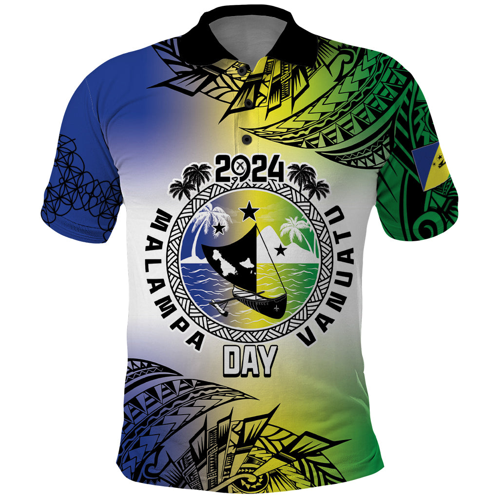 Malampa Day Polo Shirt Emblem Gradient Style