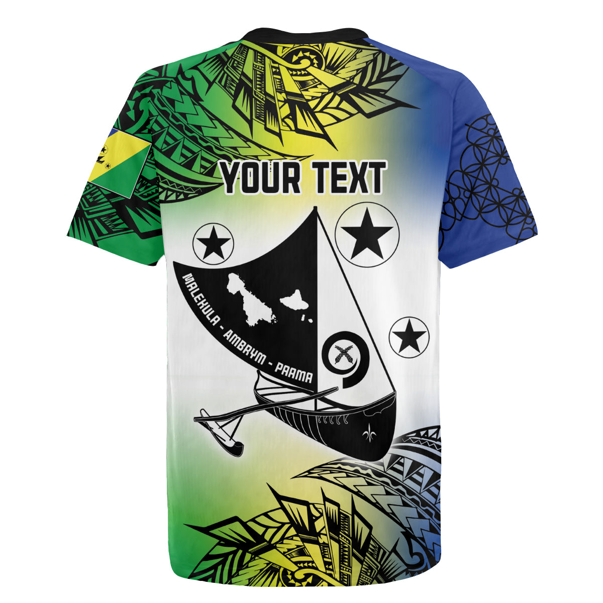 Malampa Day Rugby Jersey Emblem Gradient Style