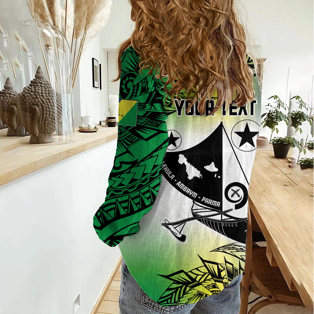 Malampa Day Women Casual Shirt Emblem Gradient Style