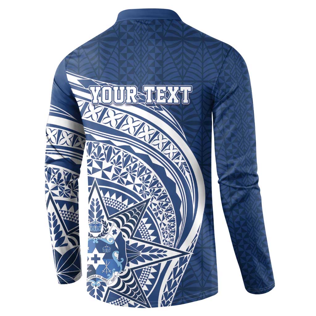 Tonga Queen Salote College Personalized Button Sweatshirt Ngatu Tokelaufeletoa Motifs