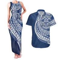 Tonga Queen Salote College Personalized Couples Matching Tank Maxi Dress and Hawaiian Shirt Ngatu Tokelaufeletoa Motifs