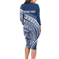 Tonga Queen Salote College Personalized Family Matching Long Sleeve Bodycon Dress and Hawaiian Shirt Ngatu Tokelaufeletoa Motifs