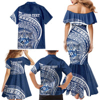 Tonga Queen Salote College Personalized Family Matching Mermaid Dress and Hawaiian Shirt Ngatu Tokelaufeletoa Motifs