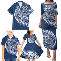 Tonga Queen Salote College Personalized Family Matching Puletasi and Hawaiian Shirt Ngatu Tokelaufeletoa Motifs