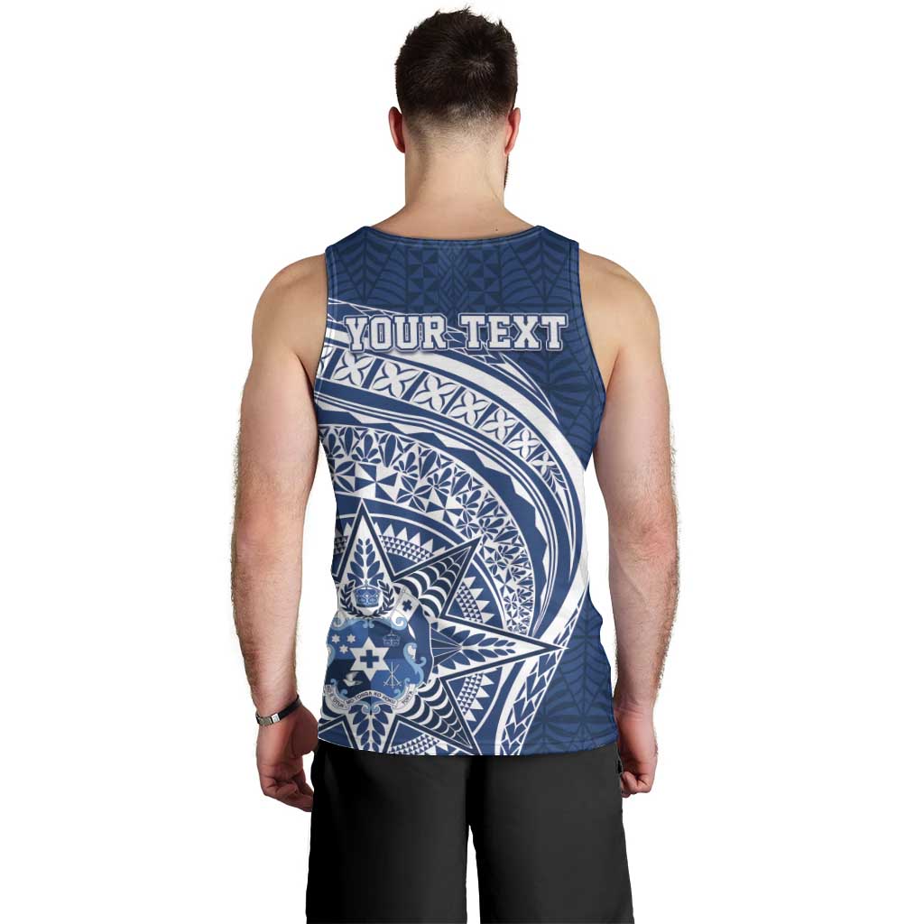 Tonga Queen Salote College Personalized Men Tank Top Ngatu Tokelaufeletoa Motifs