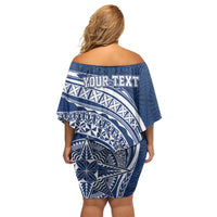 Tonga Queen Salote College Personalized Off Shoulder Short Dress Ngatu Tokelaufeletoa Motifs