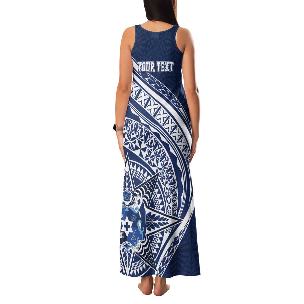 Tonga Queen Salote College Personalized Tank Maxi Dress Ngatu Tokelaufeletoa Motifs