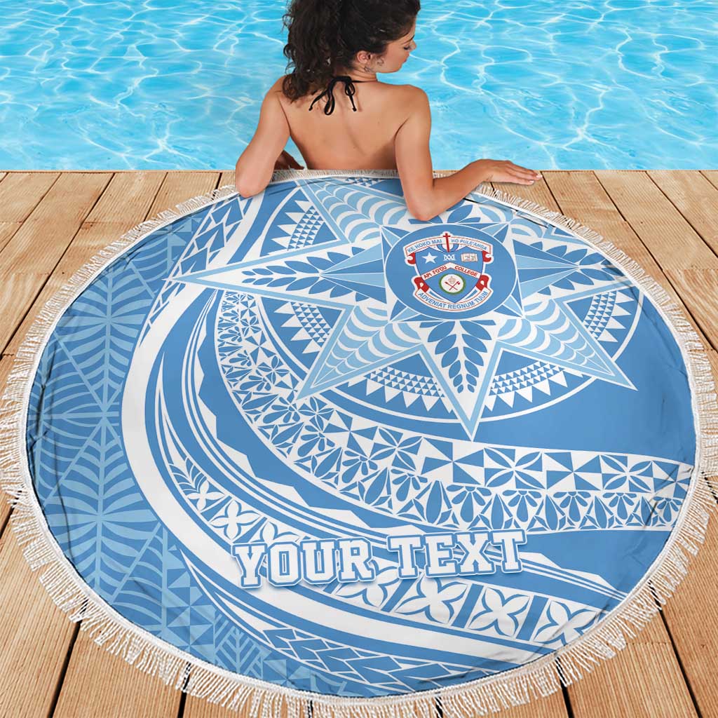 Tonga Apifo'ou Kolisi Personalized Beach Blanket Ngatu Tokelaufeletoa Motifs