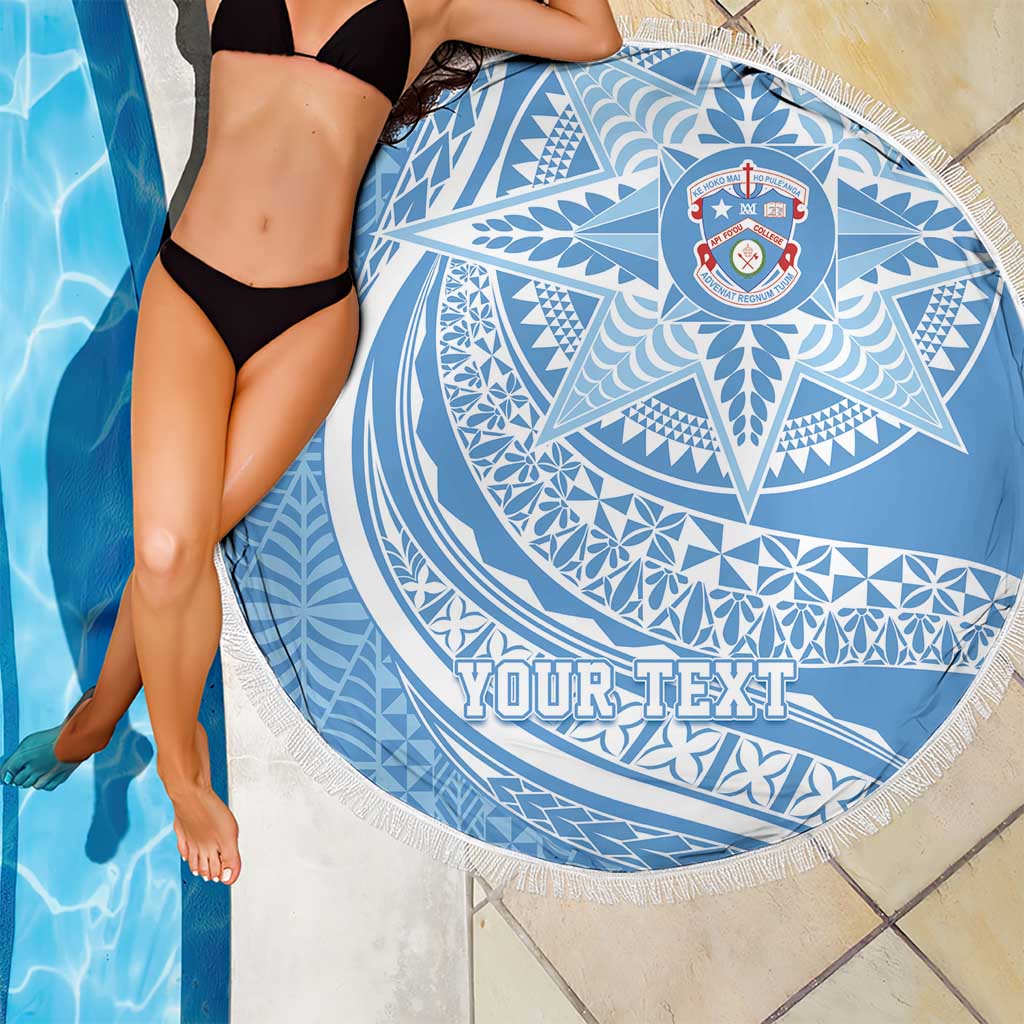 Tonga Apifo'ou Kolisi Personalized Beach Blanket Ngatu Tokelaufeletoa Motifs