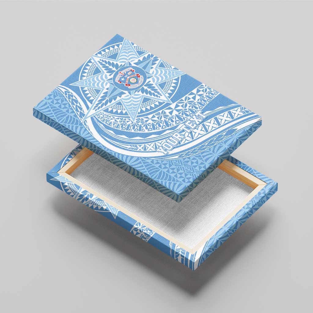Tonga Apifo'ou Kolisi Personalized Canvas Wall Art Ngatu Tokelaufeletoa Motifs