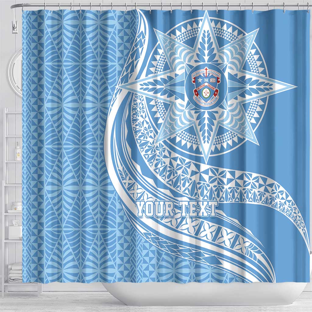 Tonga Apifo'ou Kolisi Personalized Shower Curtain Ngatu Tokelaufeletoa Motifs