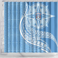 Tonga Apifo'ou Kolisi Personalized Shower Curtain Ngatu Tokelaufeletoa Motifs