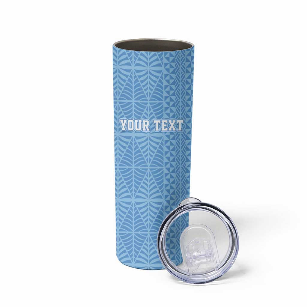 Tonga Apifo'ou Kolisi Personalized Skinny Tumbler Ngatu Tokelaufeletoa Motifs