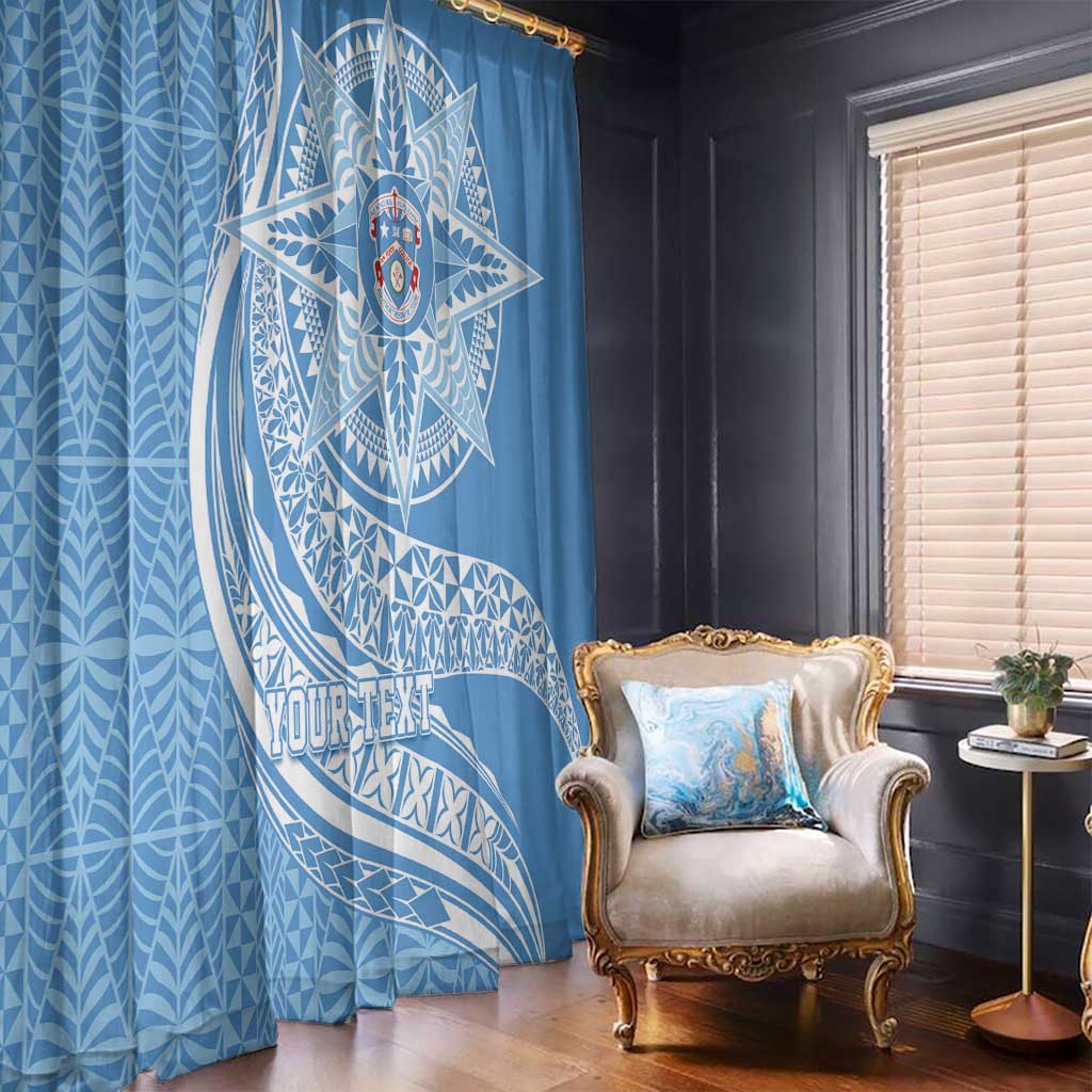 Tonga Apifo'ou Kolisi Personalized Window Curtain Ngatu Tokelaufeletoa Motifs