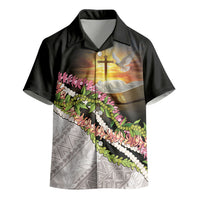 Hawaii Mokihana Mix Pikake Leis Mahalo 'Olelo Kid Hawaiian Shirt Black