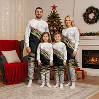 Hawaii Mokihana Mix Pikake Leis Mahalo 'Olelo Christmas Pajama Set White Tapa